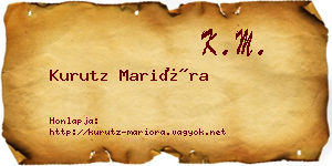 Kurutz Marióra névjegykártya